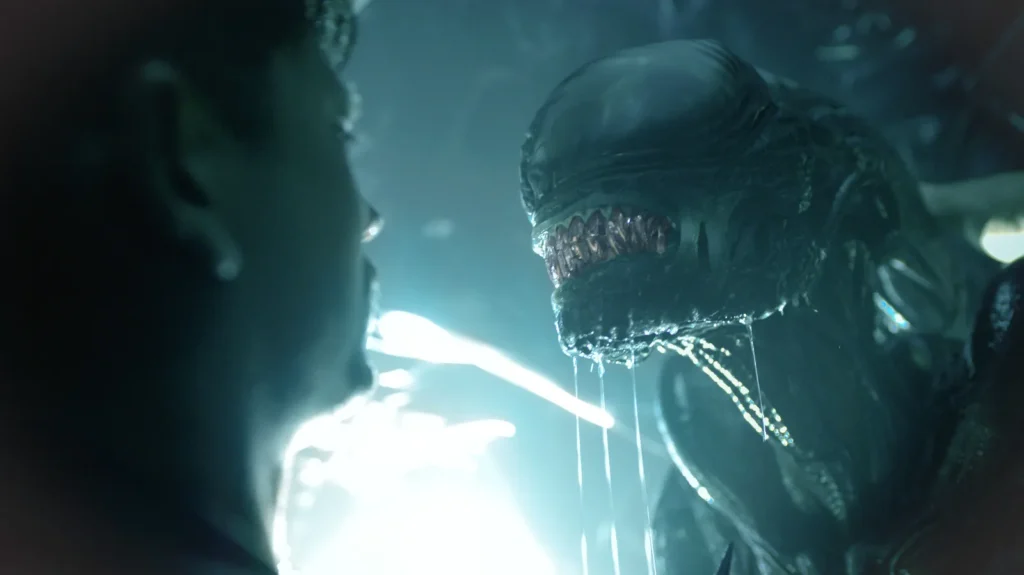 What happens with the Xenomorph/human hybrid in Alien: Romulus?